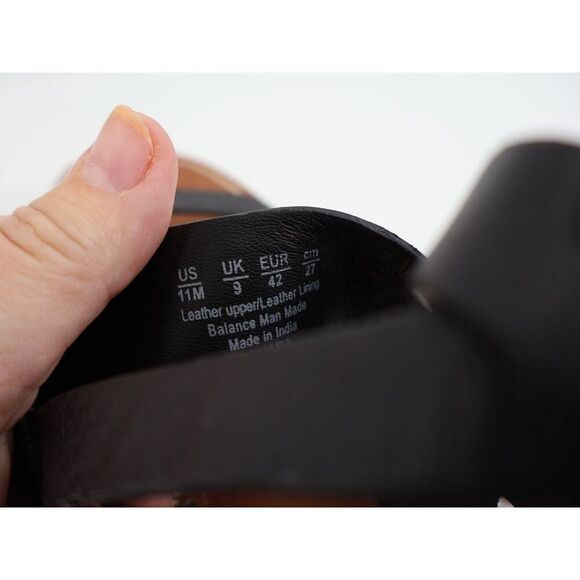 Franco Sarto Womens Tanara Leather Sandal Black Size 11M Ankle Wrap Gladiator - Picture 8 of 13